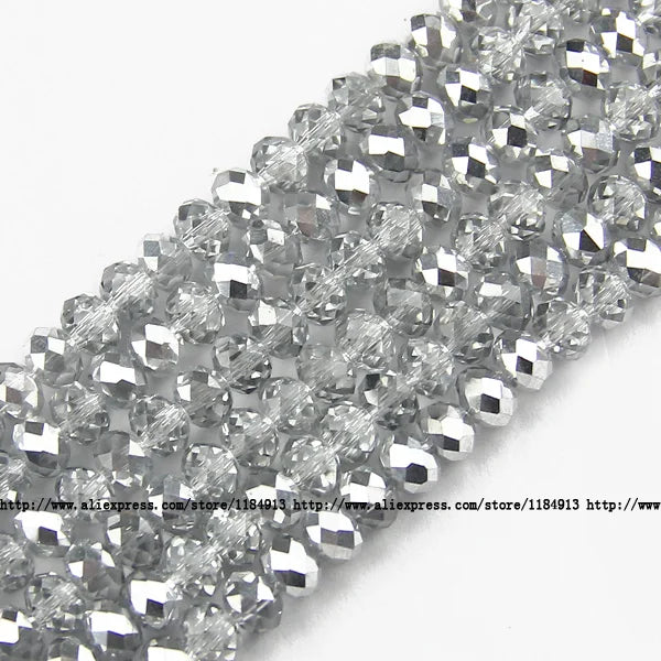 JHNBY Round Shape Upscale Austrian Crystal Beads High Quality 6mm 50pcs Loose Beads Rondelles Glass Ball Bracelet Jewelry DIY