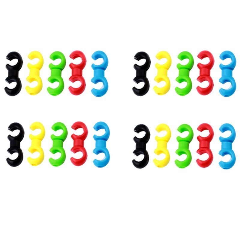 20pcs Bicycle MTB Brake Cable S Style Clips Buckle Hose Guide Bike Cross Line Clip