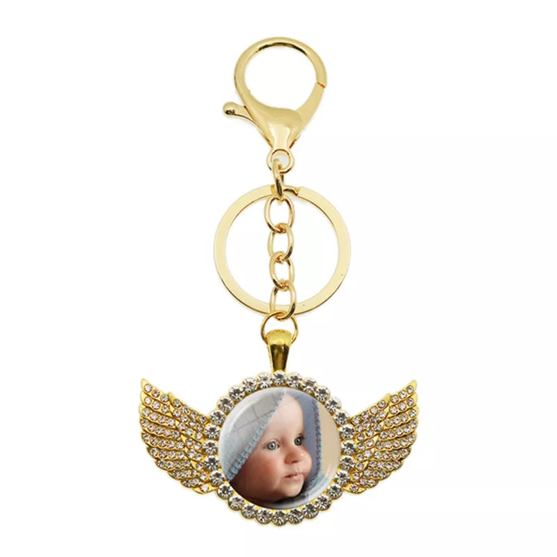 Personalized Custom Keychain Photo Mum Dad Baby Children Grandpa Parents Custom Designed Photo for Family Anniversary