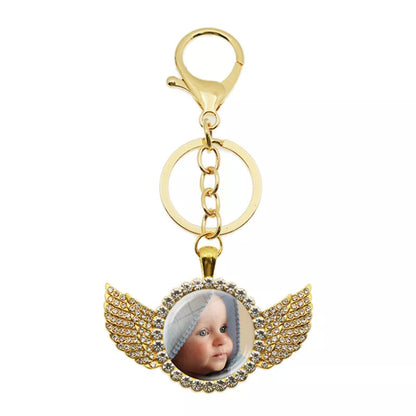 Personalized Custom Keychain Photo Mum Dad Baby Children Grandpa Parents Custom Designed Photo for Family Anniversary