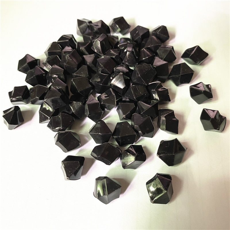 50PCS 14*11mm Acrylic Transparent Pawn Irregular Diamond Stone Chessman Game Pieces for Board Games Accessories 22 Colors