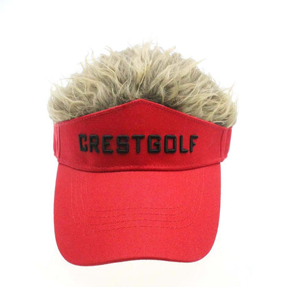 CRESTGOLF Adjustable Fake Hair Golf Cap Men Hat Wig/ Hair Golf Baseball Caps With Several Colors Available