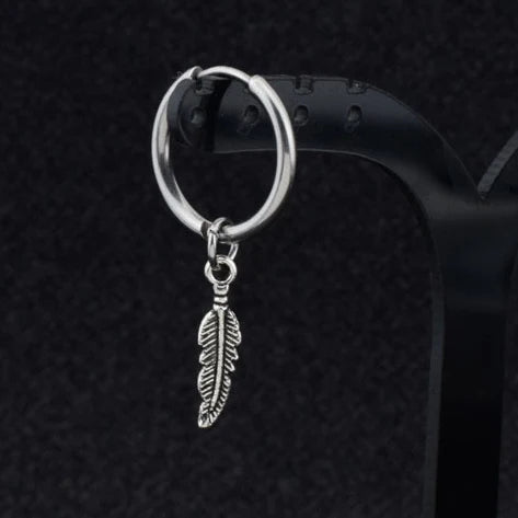 SOHOT Hot Dangle Long Tassel Unisex Hoop Earrings Punk Metal Jewelry Brincos Silver Color Star Cross Pendant Exaggerate Design