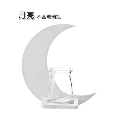 Creative Wall Decorative Shelf Household Wall Water Culture Vase Flower Stand Wall Potted Storage Rack(not Include Bottle)