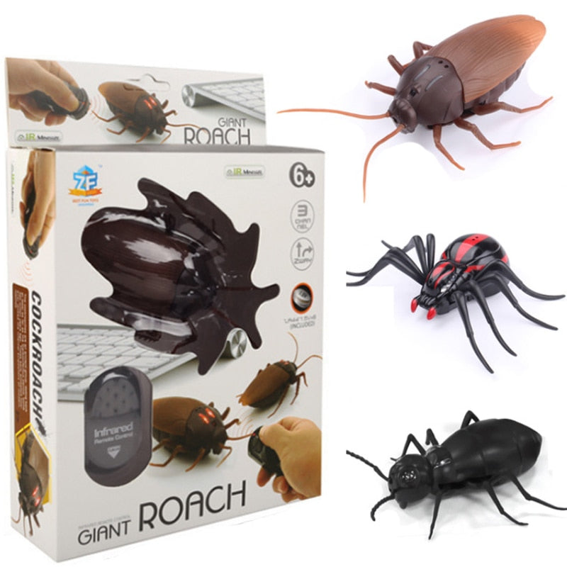 Infrared RC Remote Control Animal Insect Toy Smart Cockroach Spider Ant Insect Scary Trick Halloween Toy Christmas Kids