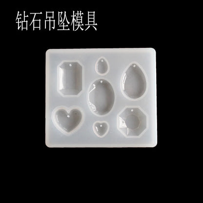 1PC Transparent Manual Three Cubic Resin Molds Pendant DIY Silicone Mold Dried Flower Jewelry Tools Accessories