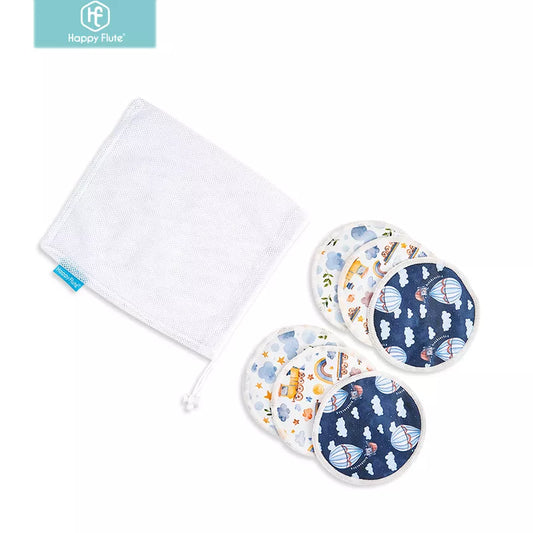 HappyFlute Bamboo Breast Pad Nursing Pads for Mum Waterproof Washable Feeding Pad Bamboo Reusable Breast Pads With Laundry Bag