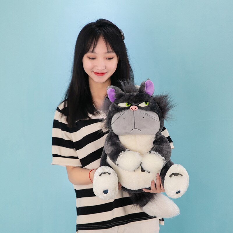 Disney Lucifer Plush Cartoon Cute Ugly Cat Doll Sitting in Tokyo Disney Plush Doll Cinderella Colleagues Spoof Doll Kids