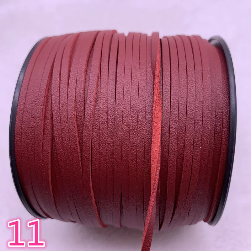 NEW 5yards/Lot 3mm Double Sided Suede Braided Cord Korean Velvet Leather Handmade Beading Bracelet Jewelry String