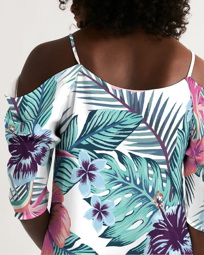 Women's Island Life Open Shoulder A-Line Dress
