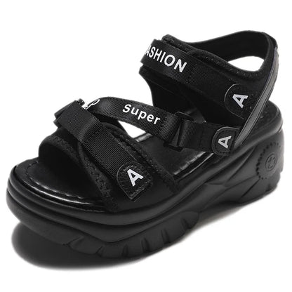 Fujin 6cm  Women Sports Shoes Summer Platform Sandals Women Summer Shoes Slides Casual SandalsSandalia Mujer Chunky Slippers