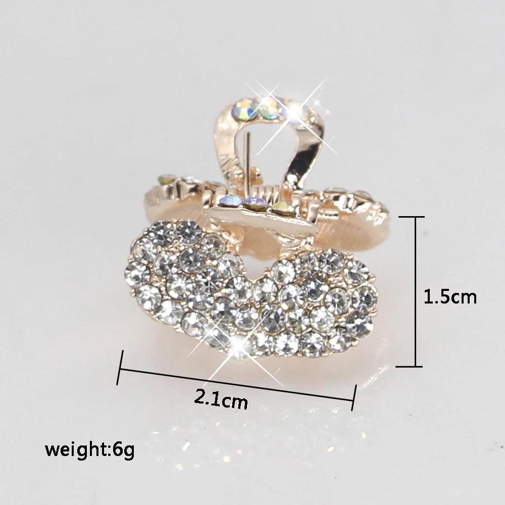AINAMEISI New 7 Style Metal Crab Claw Clip for Women Girls Charm Barrette Full Rhinestone Wedding Hair Accessories Jewelry