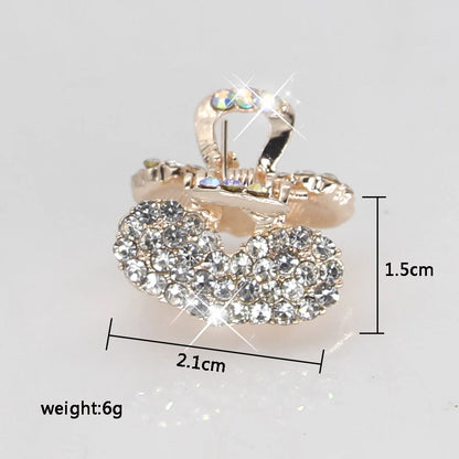 AINAMEISI New 7 Style Metal Crab Claw Clip for Women Girls Charm Barrette Full Rhinestone Wedding Hair Accessories Jewelry