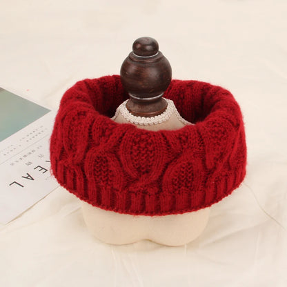 VISROVER Girls Boys Knitted Lic Scarf Baby Kids Snood Ring Infinity Cashmere Scarfs Loop Neck Circle Warm Scarves Neckerchief