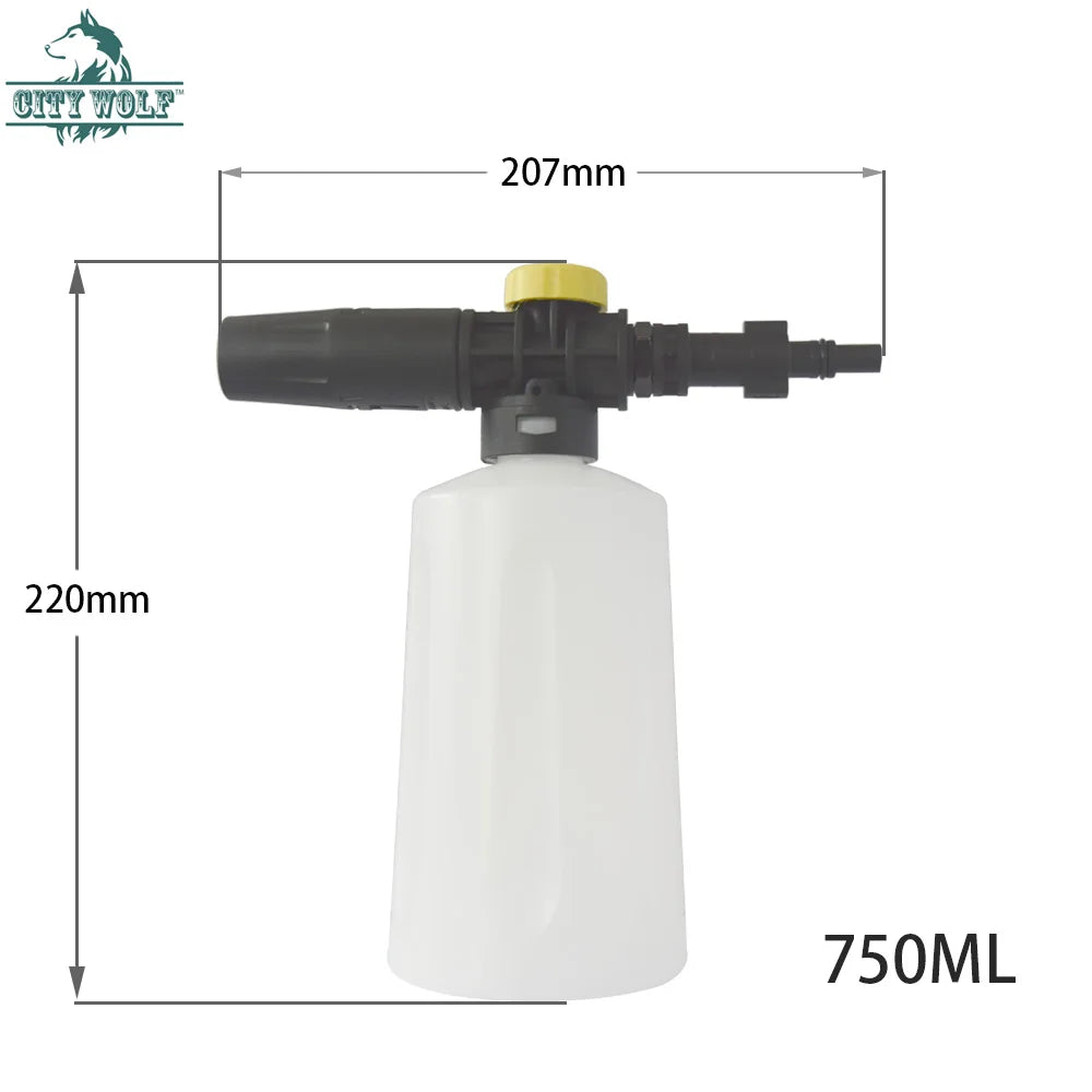 Car Wash Snow Foam Nozzle 750ML Soap Sprayer Bottle for Black&Deck AR Makita Bosch High Pressure Washer Car  Accessories