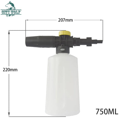 Car Wash Snow Foam Nozzle 750ML Soap Sprayer Bottle for Black&Deck AR Makita Bosch High Pressure Washer Car  Accessories