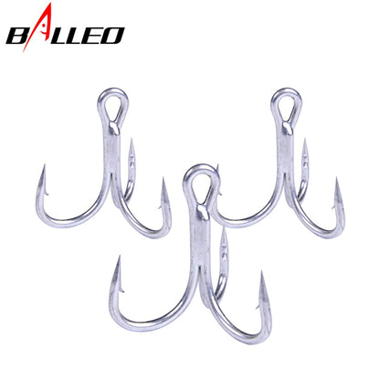 Balleo 5/10pcs Sharp Quadruple Reinforced Triple Anchor Hook Treble Three Fishing Hooks 4X Times Lure Three Fork Three Claw Hook