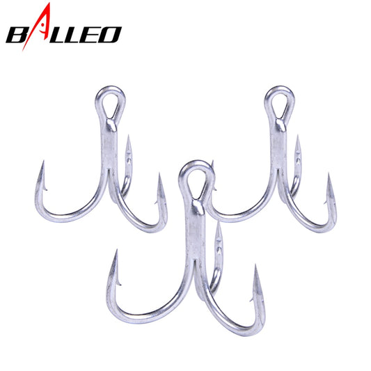 Balleo 5/10pcs Sharp Quadruple Reinforced Triple Anchor Hook Treble Three Fishing Hooks 4X Times Lure Three Fork Three Claw Hook