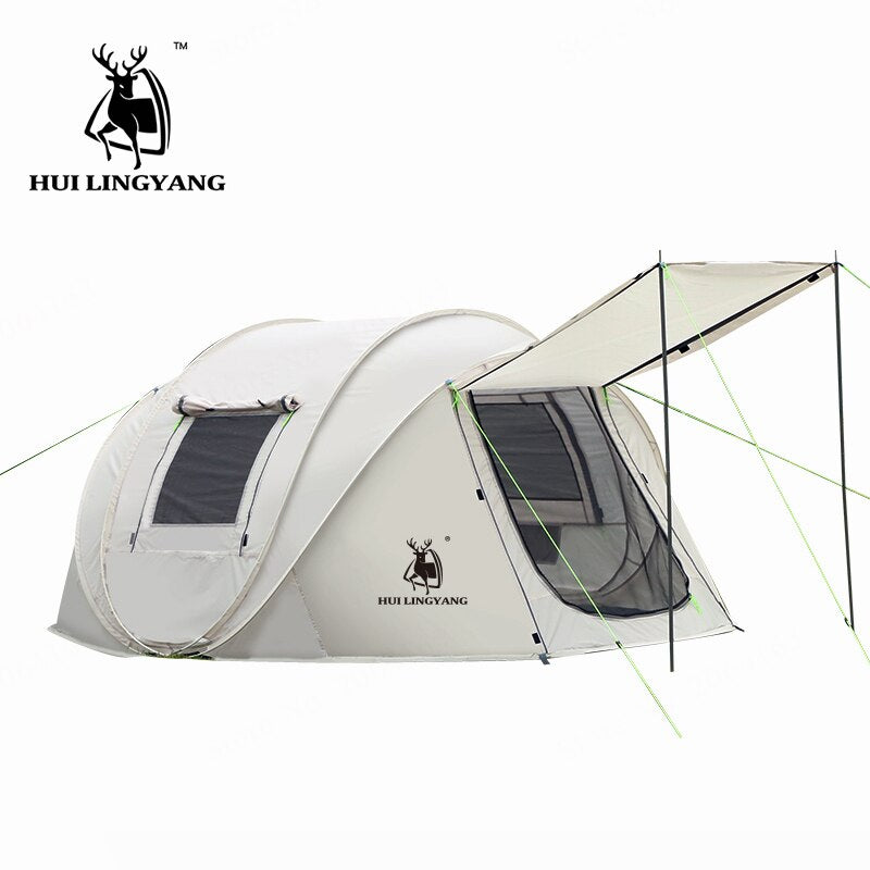 HUI LINGYANG Throw Tent Outdoor Automatic Tents Throwing Pop Up Waterproof Camping Hiking Tent Waterproof Large Family Tents