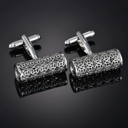 French Shirt Cufflink for Mens Brand Designer Cuffs Button Male Silver High Quality Luxury Wedding Jewelry Father's Day