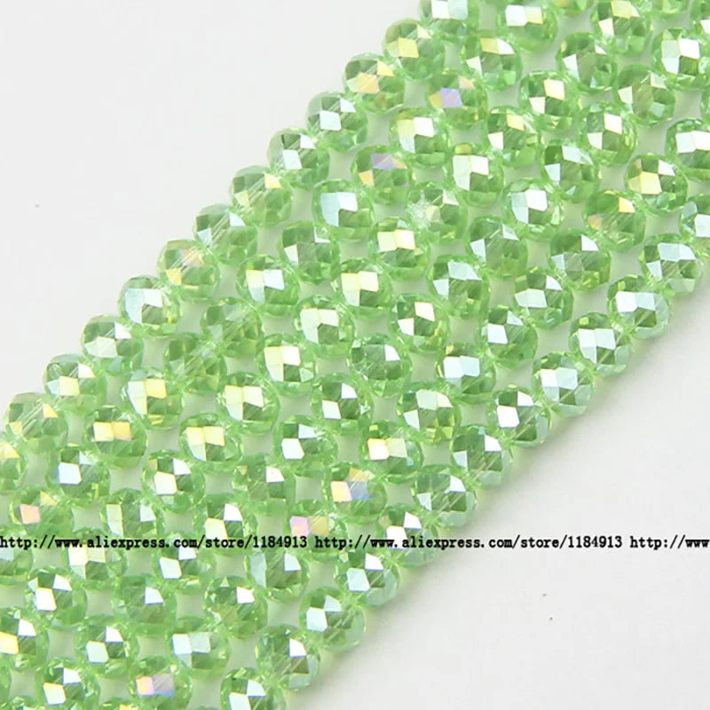 JHNBY Round Shape Upscale Austrian Crystal Beads High Quality 6mm 50pcs Loose Beads Rondelles Glass Ball Bracelet Jewelry DIY