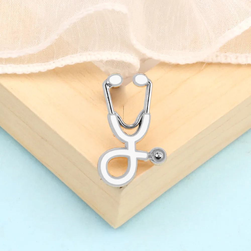Creative 18 Styles Colorful Brooches Doctor Nurse Stethoscope Enamel Pins Medical Denim Jackets Bag Jewelry Button Badges