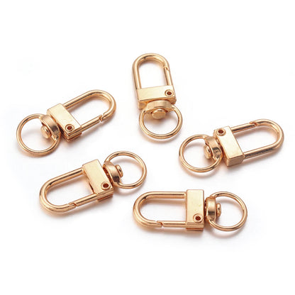 Louleur Key Chain Key Ring Keychain Bronze Rhodium Gold Color 28mm Long Round Split Keyrings DIY Jewelry Making