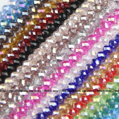 JHNBY Round Shape Upscale Austrian Crystal Beads High Quality 6mm 50pcs Loose Beads Rondelles Glass Ball Bracelet Jewelry DIY
