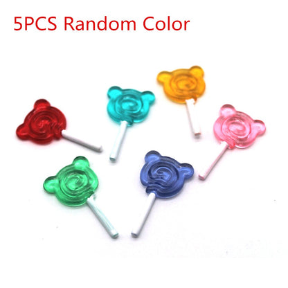 Miniature Food Dessert Sugar Mini Lollipops With Case Holder Candy for Doll House 1/12 Kitchen Furniture Toys Accessories 1:12