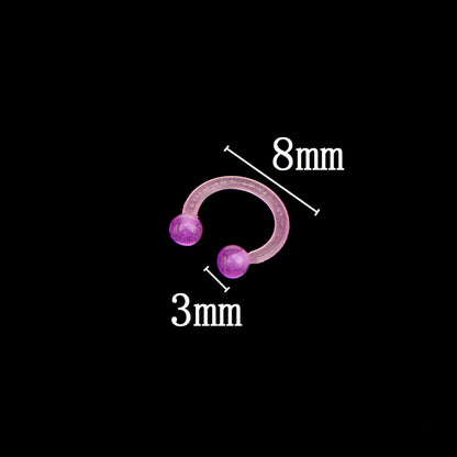 10pcs/20pcs  Luminous Acrylic Tongue Ring for Women Ear Septum Nipple Piercing Bar Bell Navel Lip Eyebrow Piercing Body Jewelry