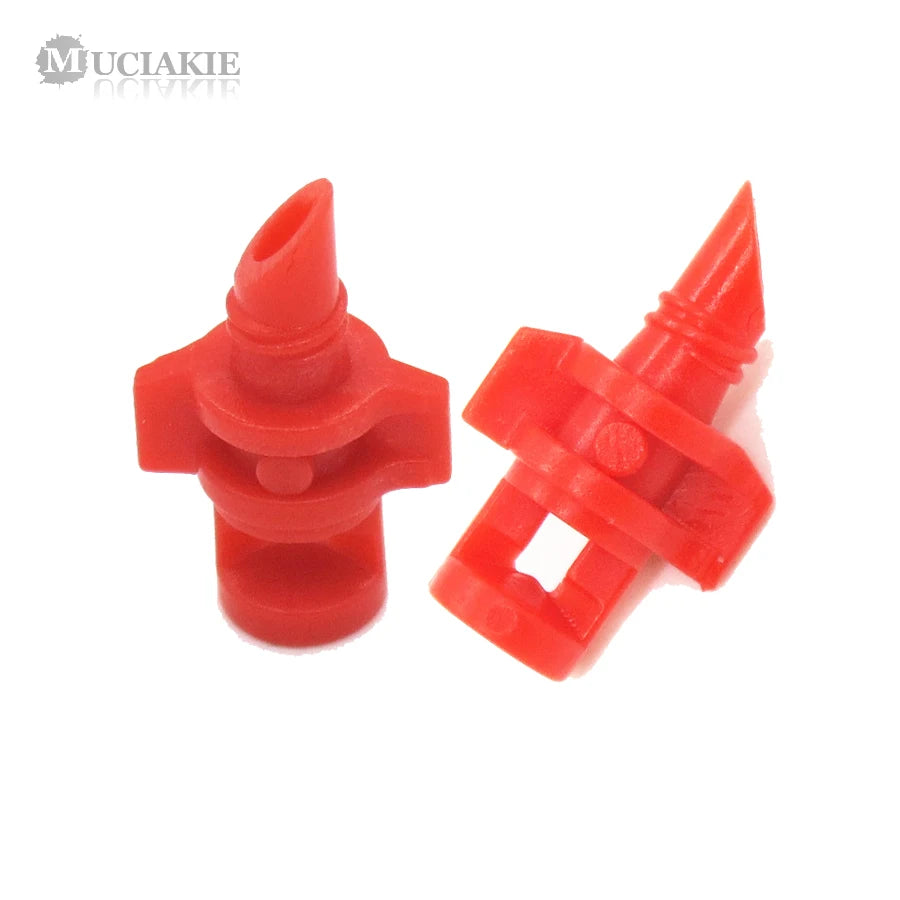 MUCIAKIE 60pcs/Pack 90 180 360 Degree Refraction Nozzle Garden Irrigation for Plant Spray Nozzle Mist Sprayer Irrigation Fitting
