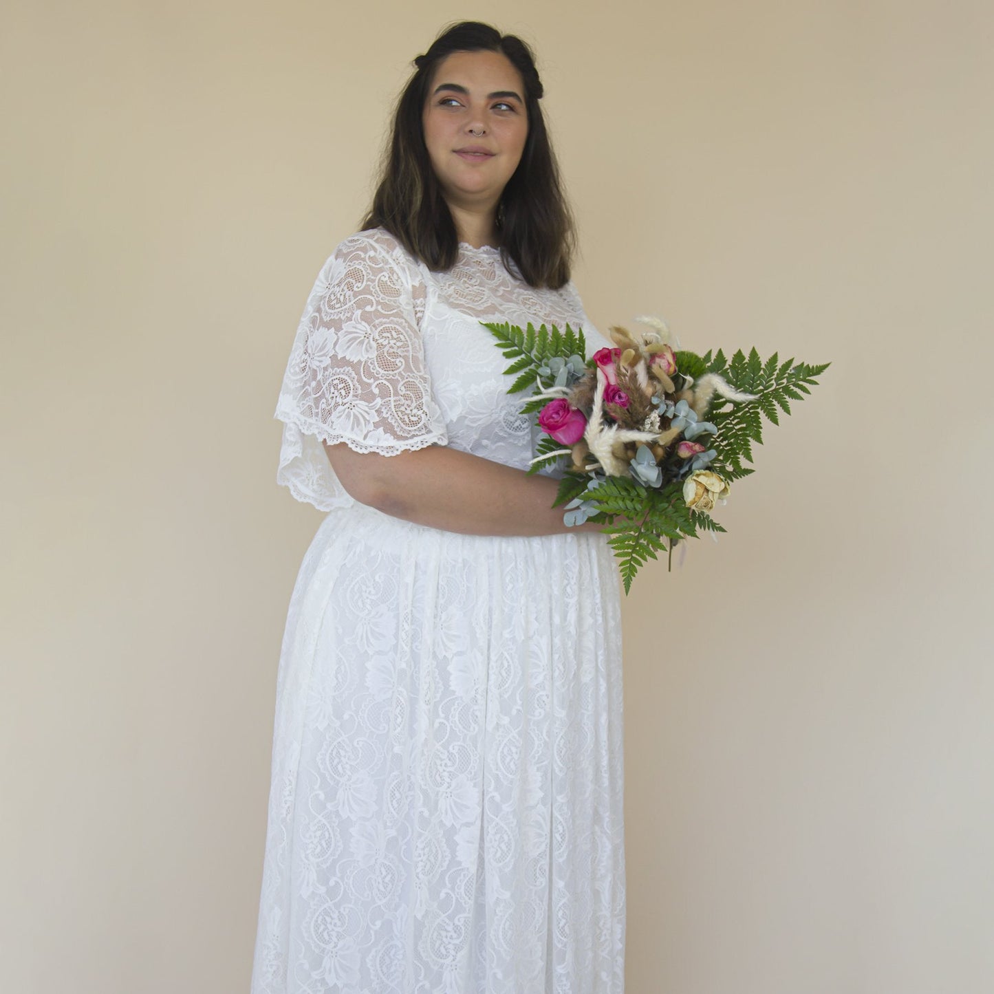 Bridal Lace Top, Plus Size Bridal Wear #2059