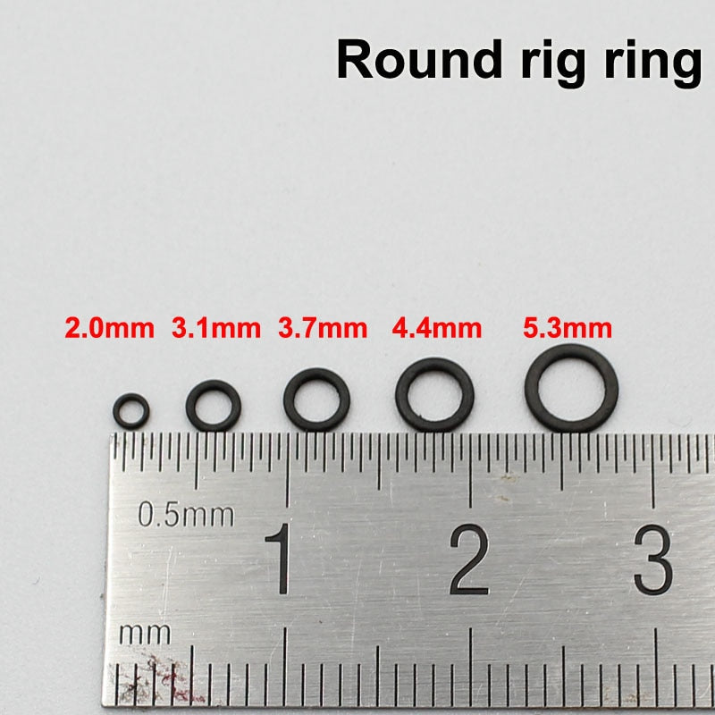 50PCS Carp Fishing Accessories Rig Rings Round Oval Tear Drop Hair Rig Blow Back Rig Micro Ring Terminal End Tackle Equipment