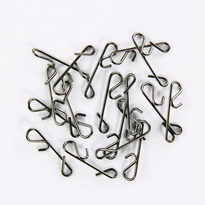 50pcs/Box Fishing Line Wire Connector Braid Knotless Connectors Fishing Barrel Swivel Accessory Fish Tackle Hook Lure Pin Tool