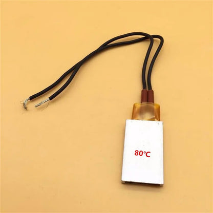 10 Pcs AC DC 12V 80 Degree -220 Degrees Thermostat PTC Aluminum Electric Heater Plate Heating Plate Hair Censer Insulation