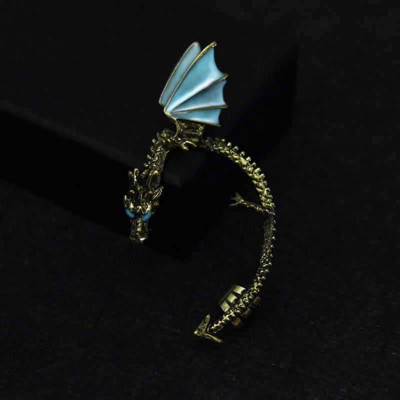 Retro Vintage Gothic Rock Punk Twine Dragon Shape Ear Cuff  Earring Earrings for Women Men  Earrings