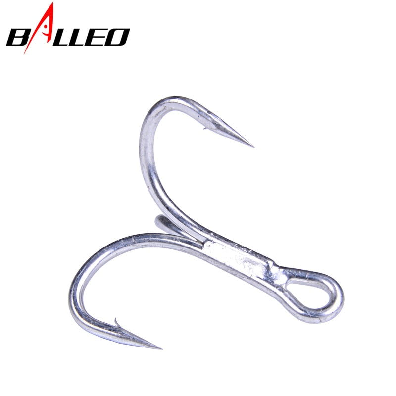 Balleo 5/10pcs Sharp Quadruple Reinforced Triple Anchor Hook Treble Three Fishing Hooks 4X Times Lure Three Fork Three Claw Hook
