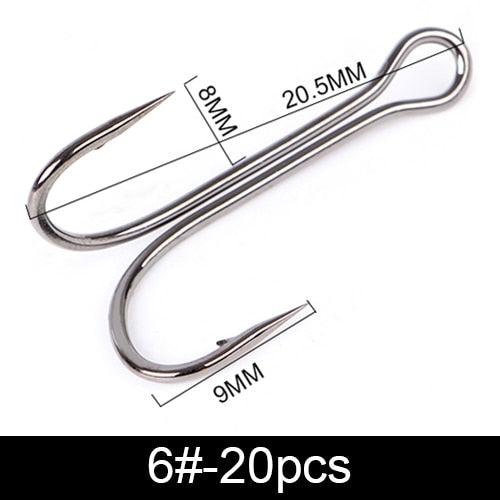 FTK Fishing Hook Baitholder Double Hook Bass Lure Holder Fly Tying Crank Hook Set Saltwater 10 Pcs/Lot Needle Fishhook 709