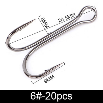 FTK Fishing Hook Baitholder Double Hook Bass Lure Holder Fly Tying Crank Hook Set Saltwater 10 Pcs/Lot Needle Fishhook 709