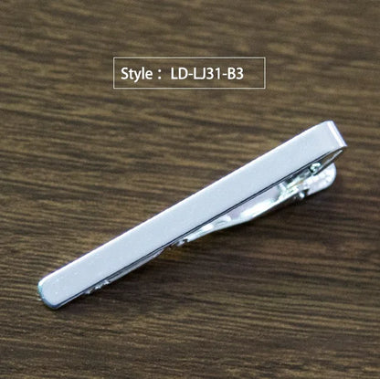 New Simple Style Tie Clip for Men Metal Tone Simple Bar Clasp Practical Necktie Clasp Tie Pin for Mens