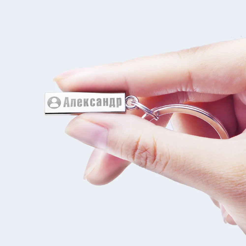 Exquisite Anti-Lost Keychain Small Chic Personalized Customized Keyring  for Car Name for Men Women Key Chain P021