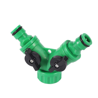 Y-Type Shunt Valve Garden Irrigation System Water Splitter 2 Way Y Shape Quick Connector Water Tap Adapter Water Controller