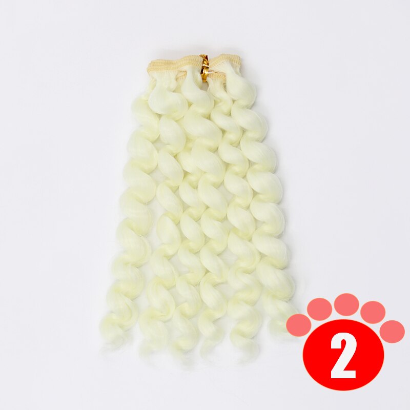 Msiredoll Bjd Wig Accessories 1piece 20*100CM Doll Hair for 1/3 1/4 1/6 1/12  Curly Doll Hair Bjd Wig Diy