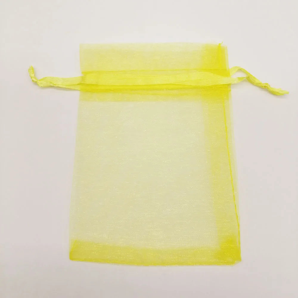 100pcs/Lot 5x7/7x9/10x15cm Organza Jewelry Bags Pouch Organza Drawstring Bag Jewelry Packaging for Jewelry Pouches Jewellery Bag