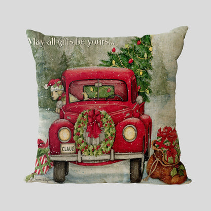Merry Christmas Decoration Pillow Cover 45x45cm Linen Pillowcase Christmas Decorations for Home Soldier Cushion Cover